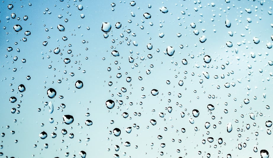 Droplets of Rain on Glass Surface