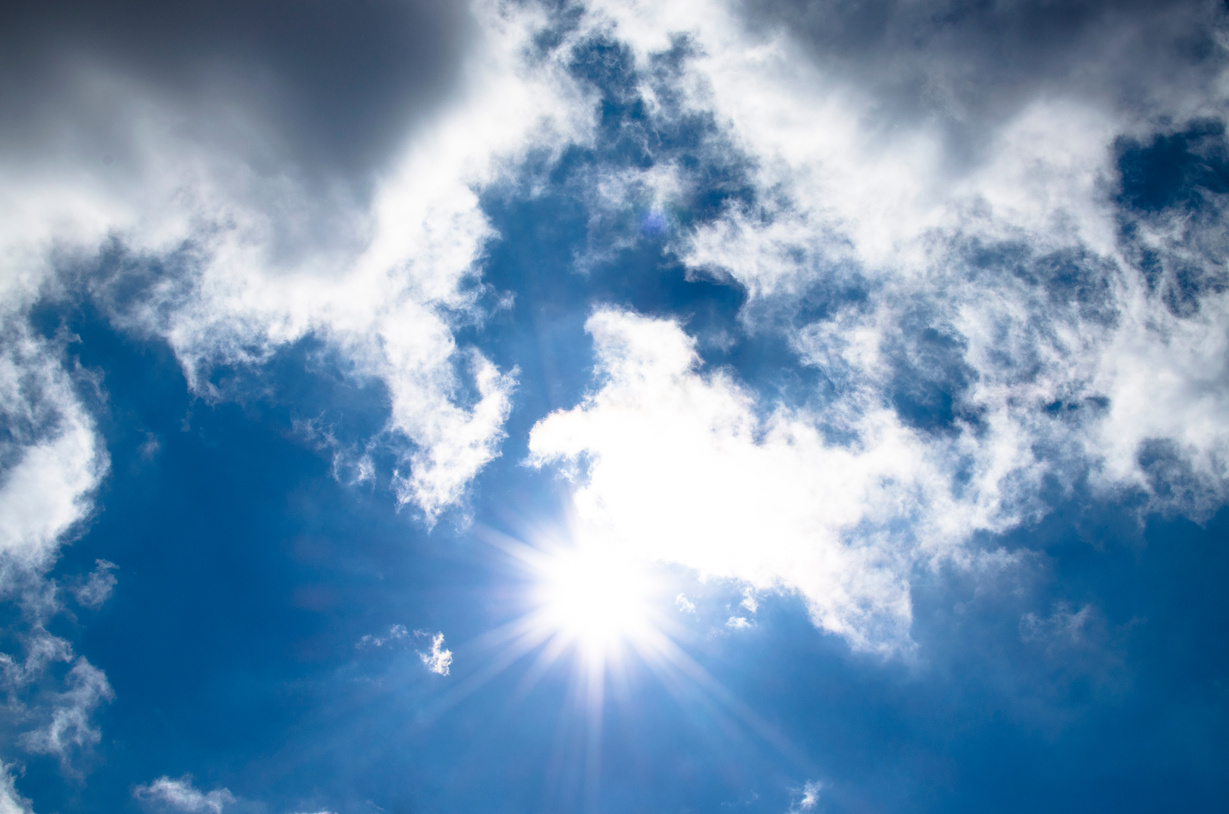 Sunlight With White Clouds